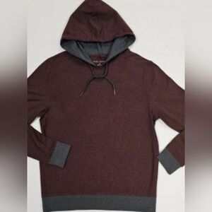 Robert Barakett Burgundy and Charcoal Hoodie